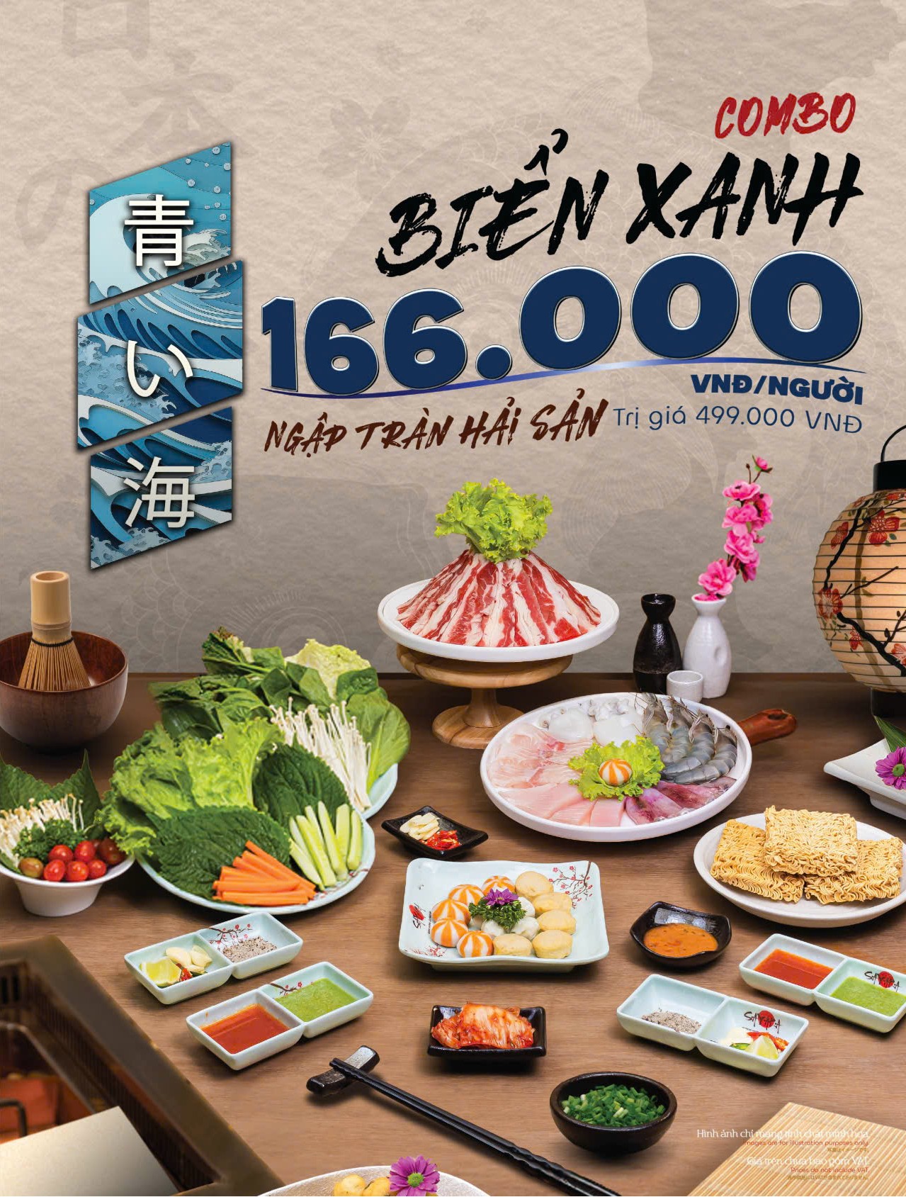 Combo Biển Xanh 166.000